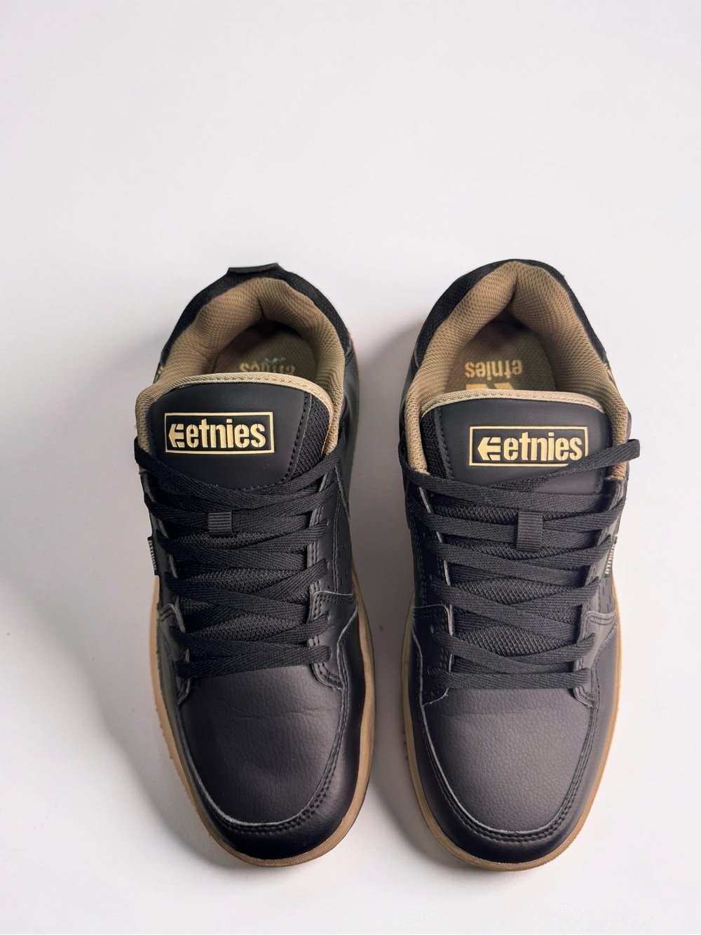 Etnies Frontside Black Gold Gum Skate Shoes Men's Size 10 NEW - Picture 6 of 9